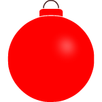Plain red bauble