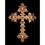 Polished Copper Ornate Cross
