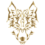 Polished Copper Symmetric Tribal Wolf No Background