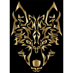 Polished Copper Symmetric Tribal Wolf