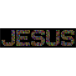 Polychromatic Jesus Typography 2