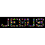 Polychromatic Jesus Typography