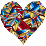 Polychromatic Low Poly Heart 3