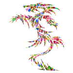 Polychromatic Tiled Tribal Dragon