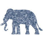 Polygonal Elephant Silhouette
