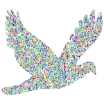 Polyprismatic Tiled Flying Dove Silhouette