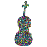Polyprismatic Tiled Violin Silhouette With Background