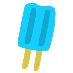 Blue icecream on stick vector drawing