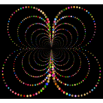 Prismatic Abstract Circles Butterfly 4