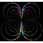 Prismatic Abstract Circles Butterfly
