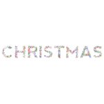 Prismatic Abstract Floral Christmas Typography 2