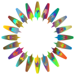 Prismatic Abstract Flower Frame