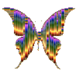 Prismatic Abstract Modern Art Butterfly 12 No Background