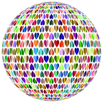 Prismatic Alternating Hearts Sphere 4 No Background