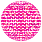 Prismatic Alternating Hearts Sphere 6 No Background