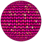 Prismatic Alternating Hearts Sphere 6
