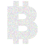 Prismatic Bitcoin Logo Binary 2