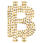Prismatic Bitcoin Logo Fractal 3