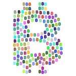 Prismatic Bitcoin Logo Fractal