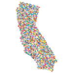 Prismatic California Hexagonal Mosaic 2