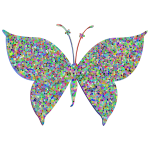 Prismatic Colorful Tiled Butterfly