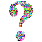 Prismatic Confetti Question Mark