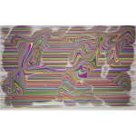 Prismatic Distorted Line Art Background 4 Variation 2