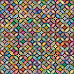 Prismatic floral design pattern vector image