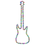 Prismatic Floral Guitar Outline