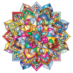 Prismatic Floral Mandala Line Art 3