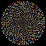 Colorful motif in circle