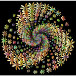 Prismatic Floral Vortex 10 With Background