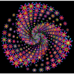 Prismatic Floral Vortex 7 With Background