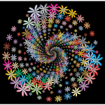 Prismatic Floral Vortex With Background