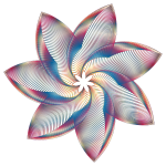 Prismatic Flower Line Art No Background Free SVG