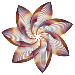 Prismatic Flower Line Art No Background Free SVG