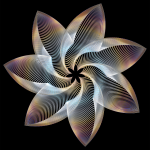 Prismatic Flower Line Art No Background Free SVG