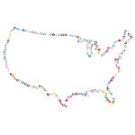 Prismatic Hearts United States Map 3