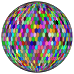 Prismatic Hexagonal Grid Sphere Variation 2 With Strokes