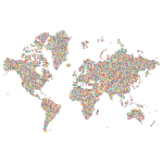 Prismatic Hexagonal World Map 2 No Background
