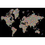 Prismatic Hexagonal World Map 2