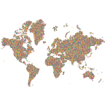 Prismatic Hexagonal World Map 3 No Background