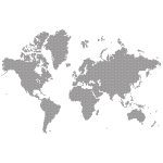 Prismatic Hexagonal World Map 6 No Background