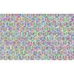 Prismatic Isometric Striped Cubes Pattern