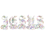 Prismatic Jesus Typography Lines 3 No Background