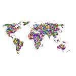 Prismatic Peace Typography 4 Free SVG