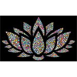 Prismatic Lotus Flower Silhouette 6 Circles 3