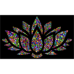 Prismatic Lotus Flower Silhouette 6 Circles 6