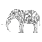 Prismatic Low Poly 3D Elephant Variation 3
