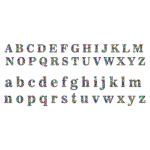 Prismatic Low Poly Alphabet With Drop Shadow
